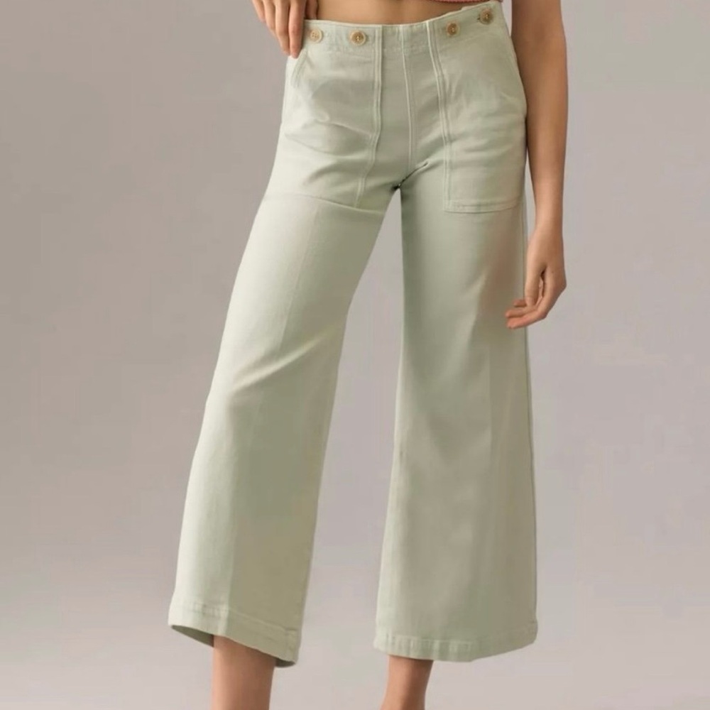 ANTHROPOLOGIE HIGH-RISE WIDE-LEG TROUSER JEANS BY PILCRO - SZ 30T